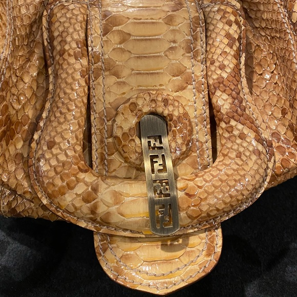 Rare Fendi Buckle Python Hobo Bag - Picture 4 of 9